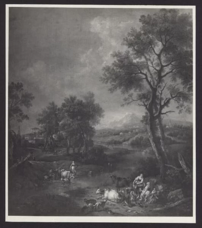 Paesaggio con mucche al pascolo - Raccolta Principessa Soragna, Milano